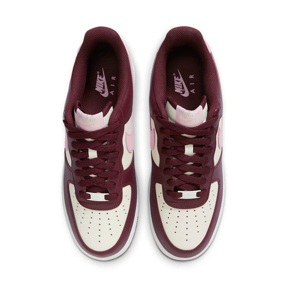 Nike Air Force 1 '07 'Sail Maroon'- Streetwear Fashion - helmiss.com