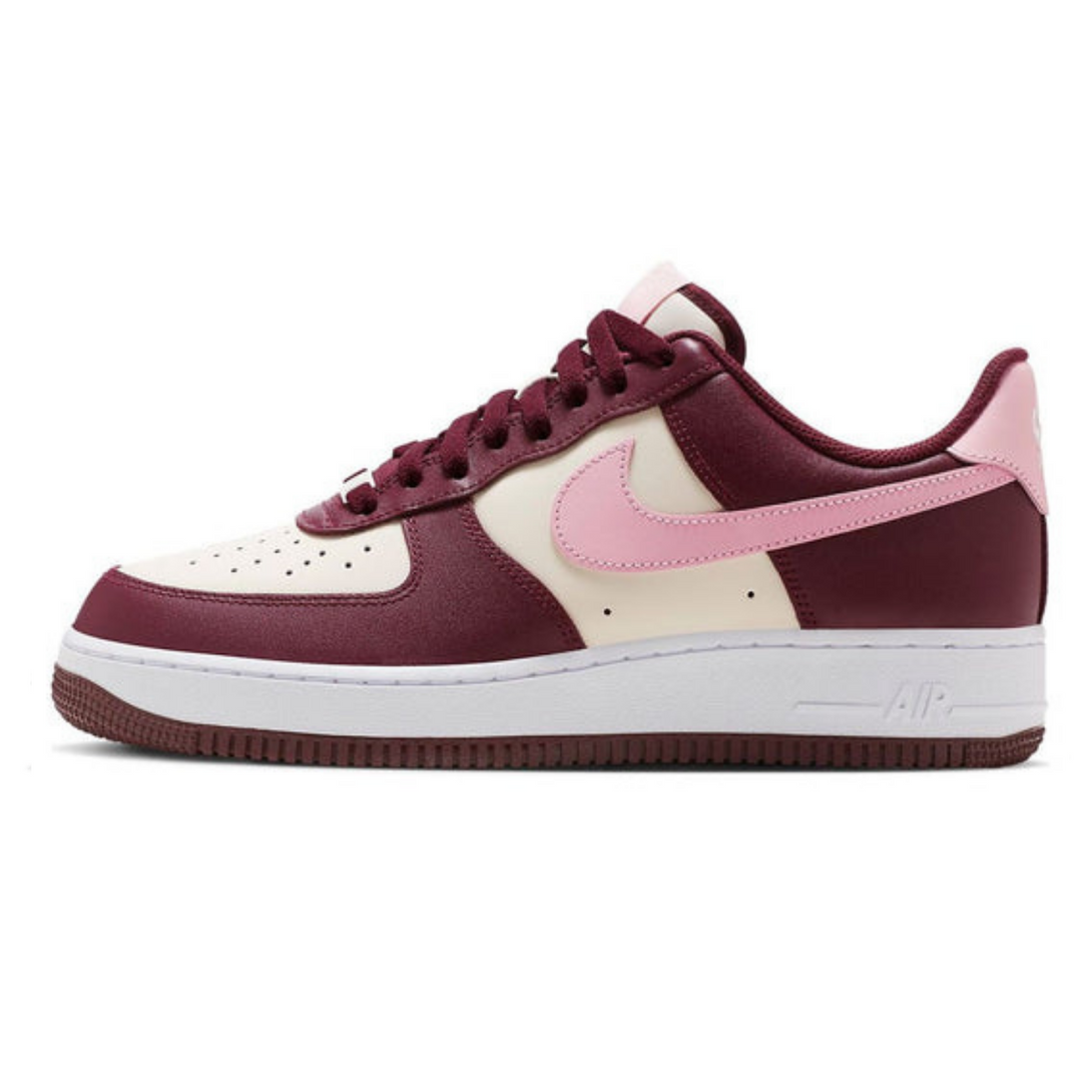 Nike Air Force 1 '07 'Sail Maroon'- Streetwear Fashion - helmiss.com