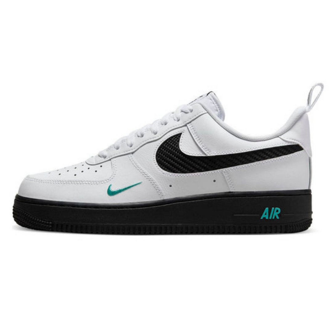 Nike Air Force 1 '07 'White Black Teal'- Streetwear Fashion - helmiss.com