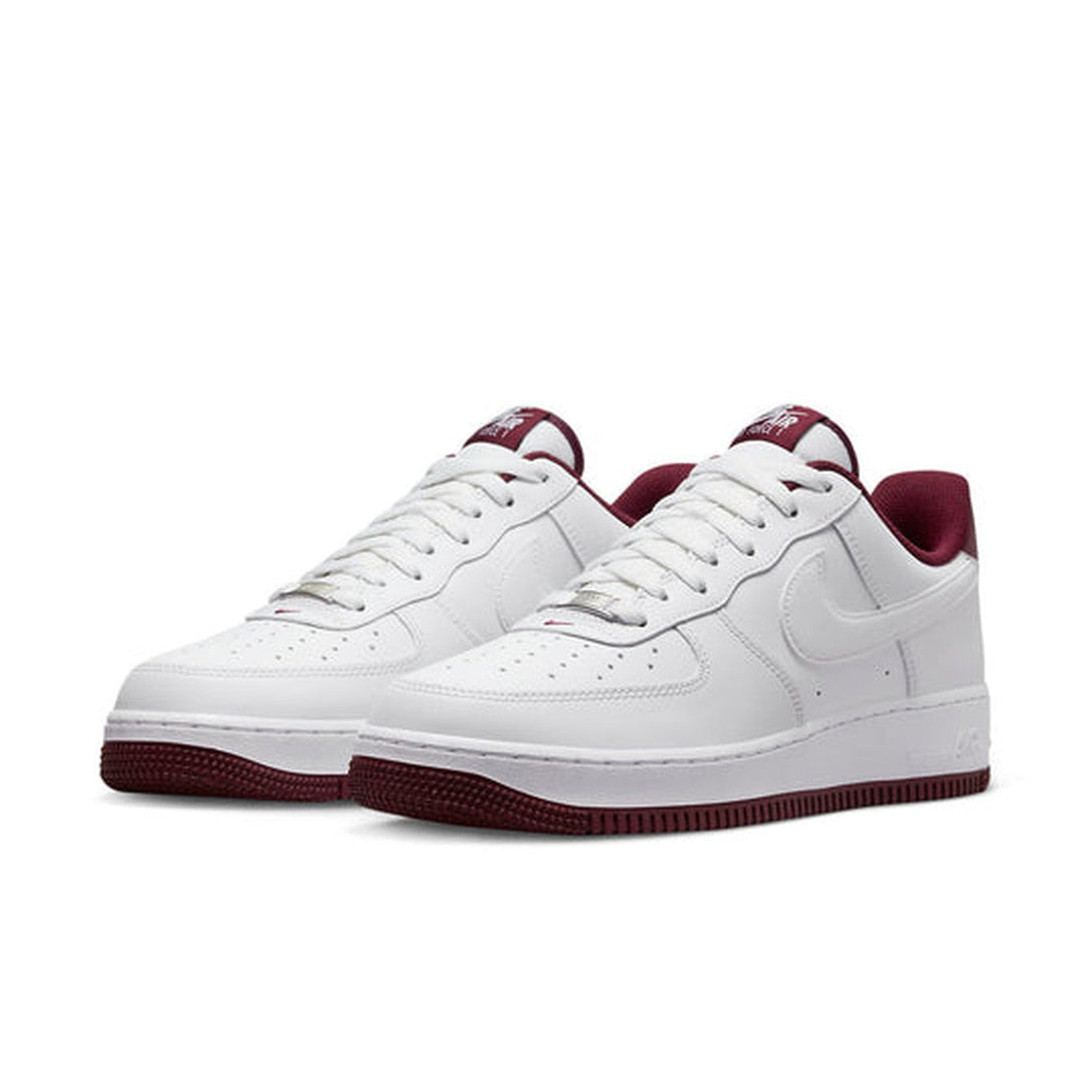 Nike Air Force 1 '07 'White Dark Beetroot'- Streetwear Fashion - helmiss.com