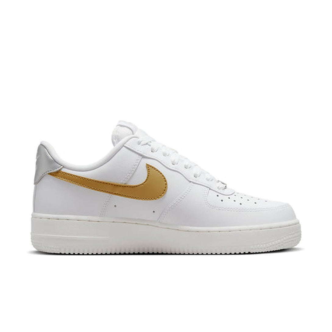 Nike Air Force 1 '07 'White Metallic Gold'- Streetwear Fashion - helmiss.com