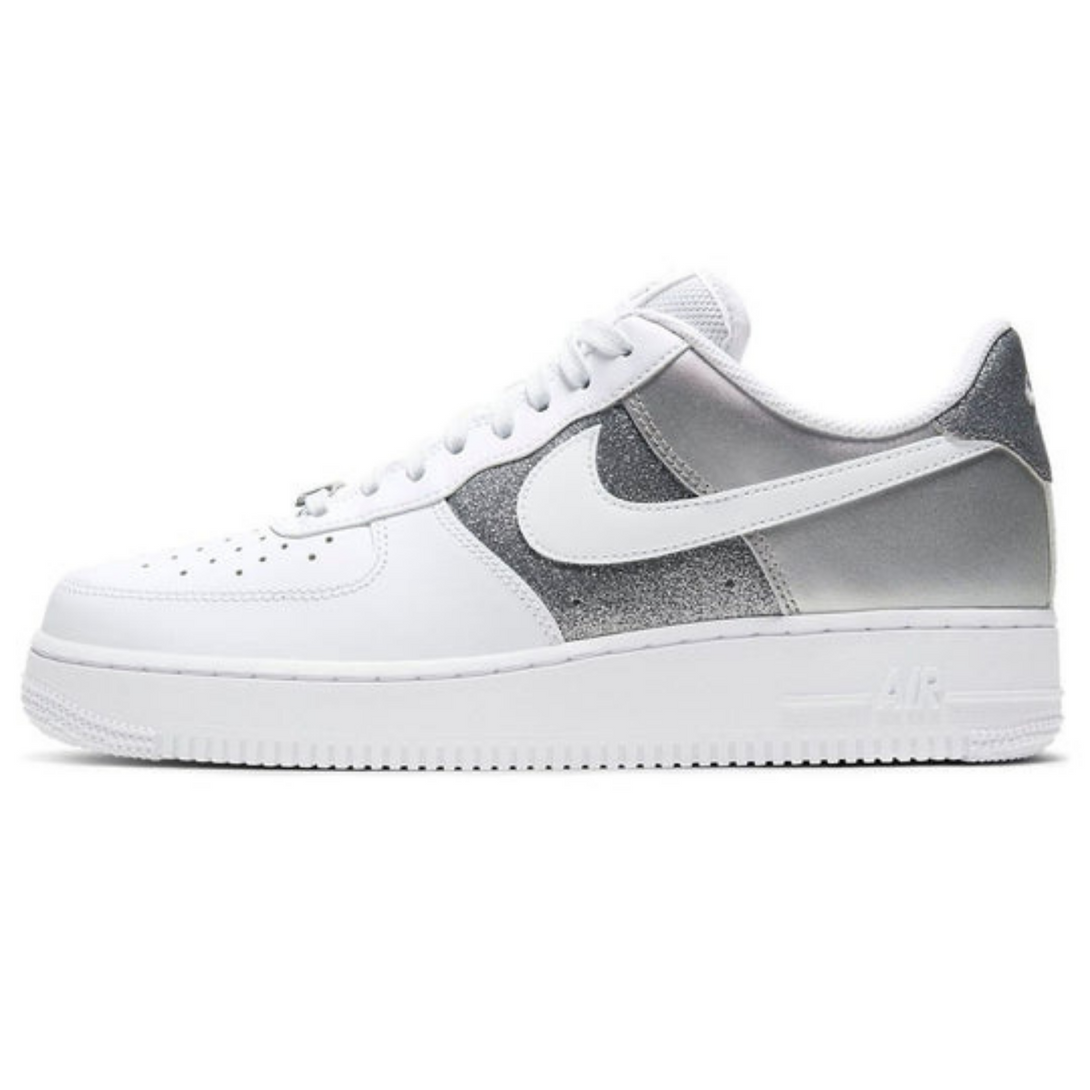 Nike Air Force 1 '07 'White Metallic Silver'- Streetwear Fashion - helmiss.com