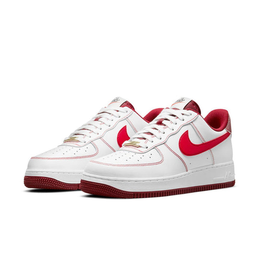 Nike Air Force 1 '07 'White University Red'- Streetwear Fashion - helmiss.com