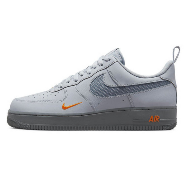 Nike Air Force 1 '07 'Wolf Grey Kumquat'- Streetwear Fashion - helmiss.com