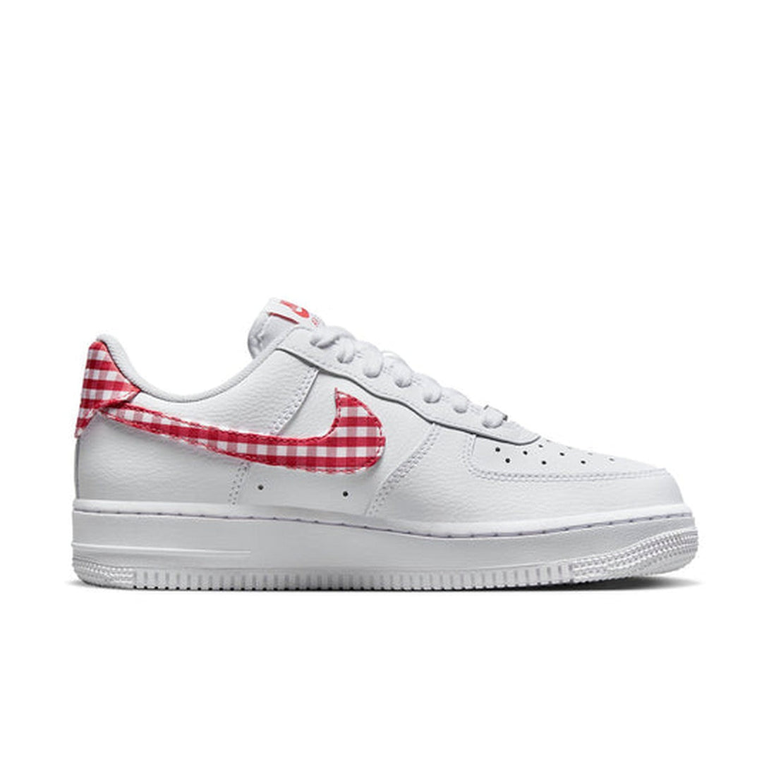 Nike Air Force 1 Low '07 Essential 'Mystic Red Gingham'- Streetwear Fashion - helmiss.com