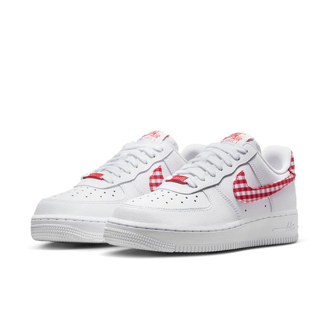 Nike Air Force 1 Low '07 Essential 'Mystic Red Gingham'- Streetwear Fashion - helmiss.com