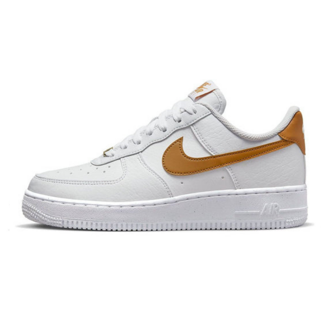 Nike Air Force 1 Low '07 Next Nature 'White Gold Suede'- Streetwear Fashion - helmiss.com