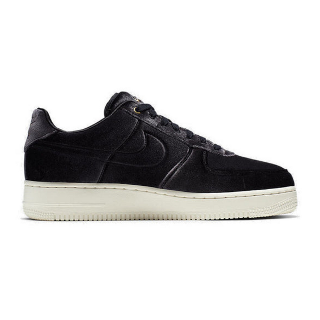 Nike Air Force 1 Low '07 Premium 'Black Velour'- Streetwear Fashion - helmiss.com