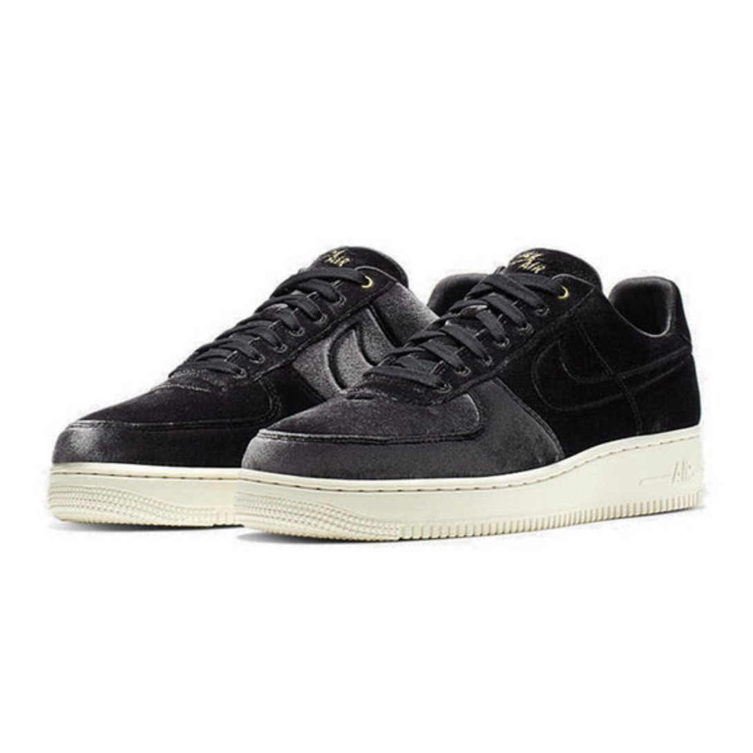 Nike Air Force 1 Low '07 Premium 'Black Velour'- Streetwear Fashion - helmiss.com