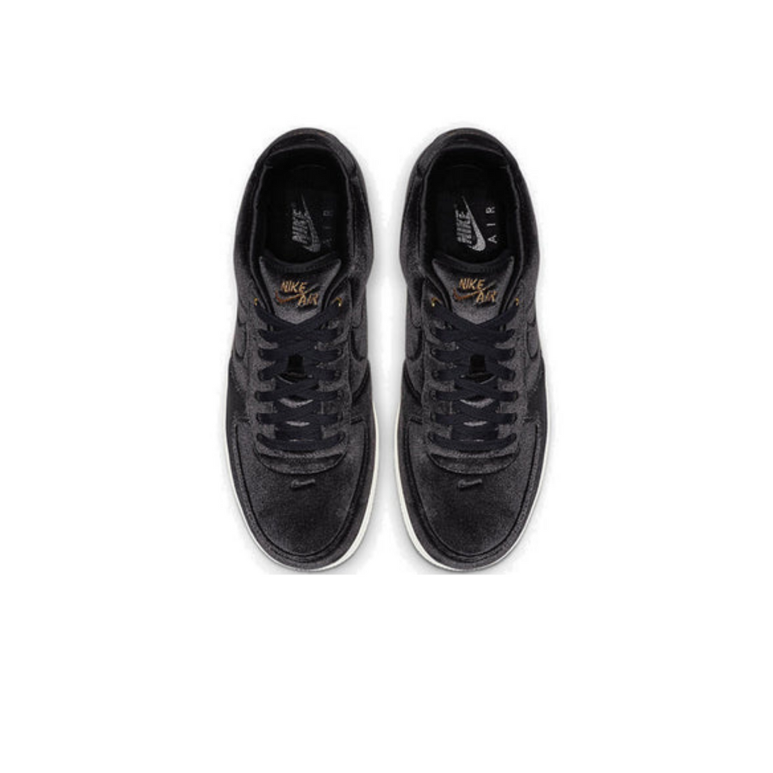 Nike Air Force 1 Low '07 Premium 'Black Velour'- Streetwear Fashion - helmiss.com