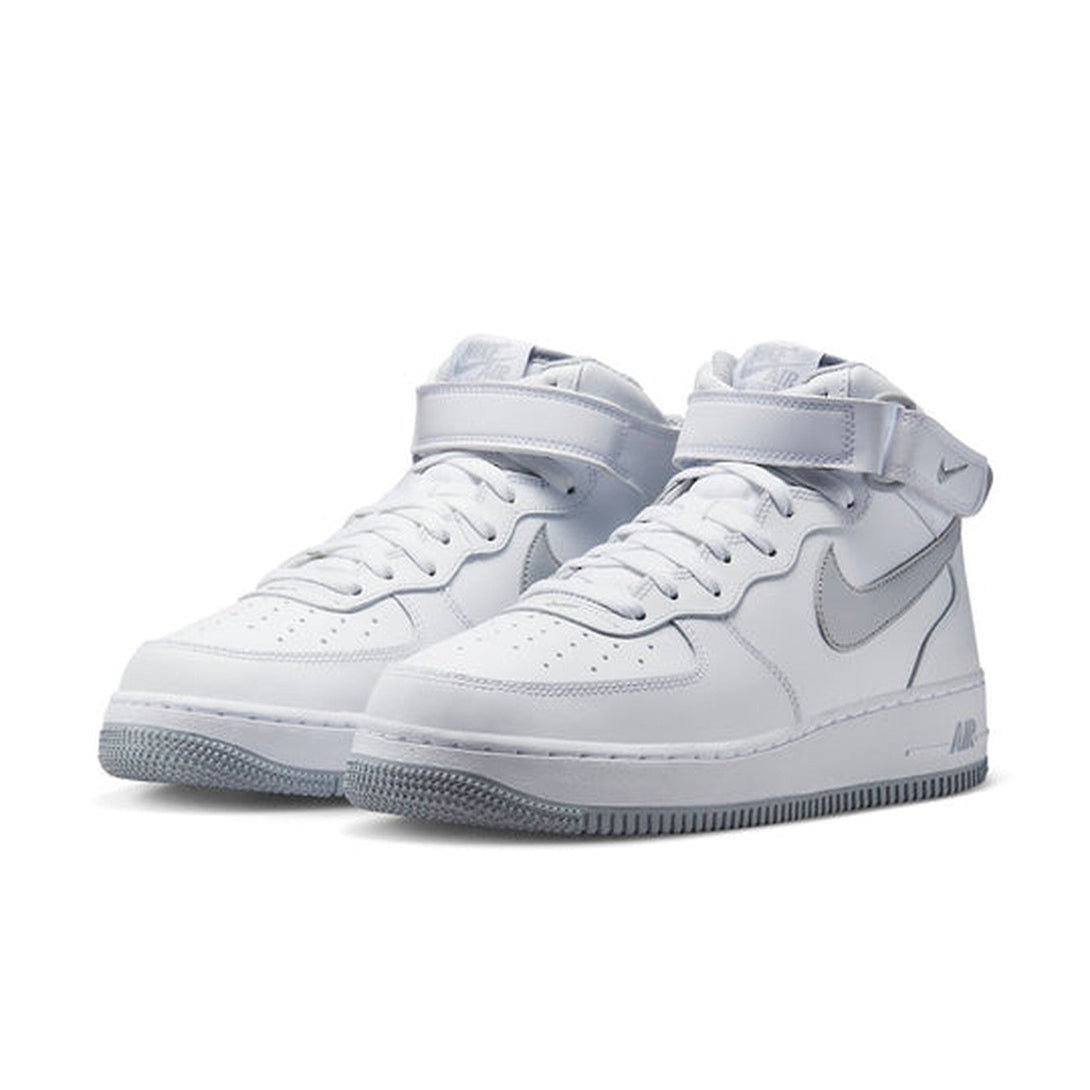 Nike Air Force 1 Mid '07 'White Wolf Grey'- Streetwear Fashion - helmiss.com