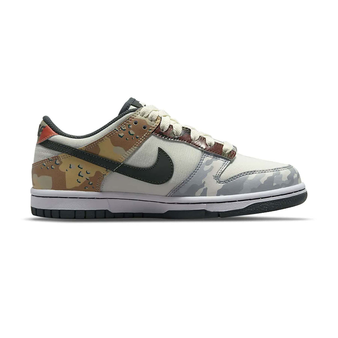 Nike Dunk Low SE GS 'Sail Multi-Camo'- Streetwear Fashion - helmiss.com