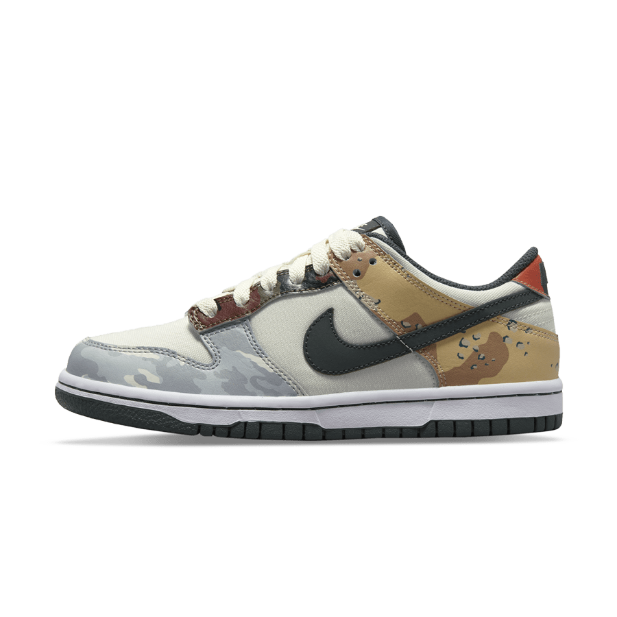 Nike Dunk Low SE GS 'Sail Multi-Camo'- Streetwear Fashion - helmiss.com