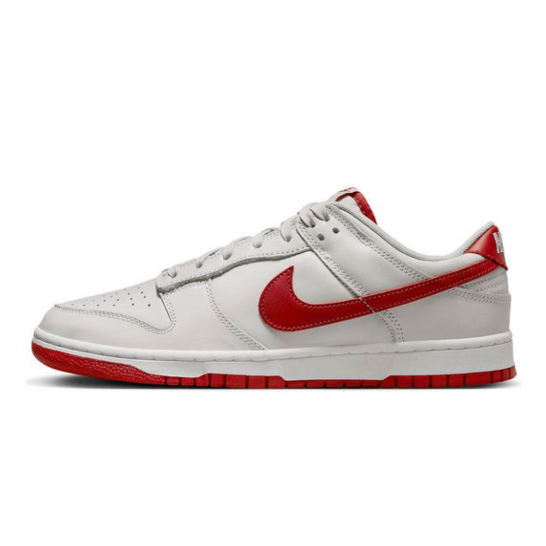 Nike Dunk Low 'Vast Grey Varsity Red'- Streetwear Fashion - helmiss.com