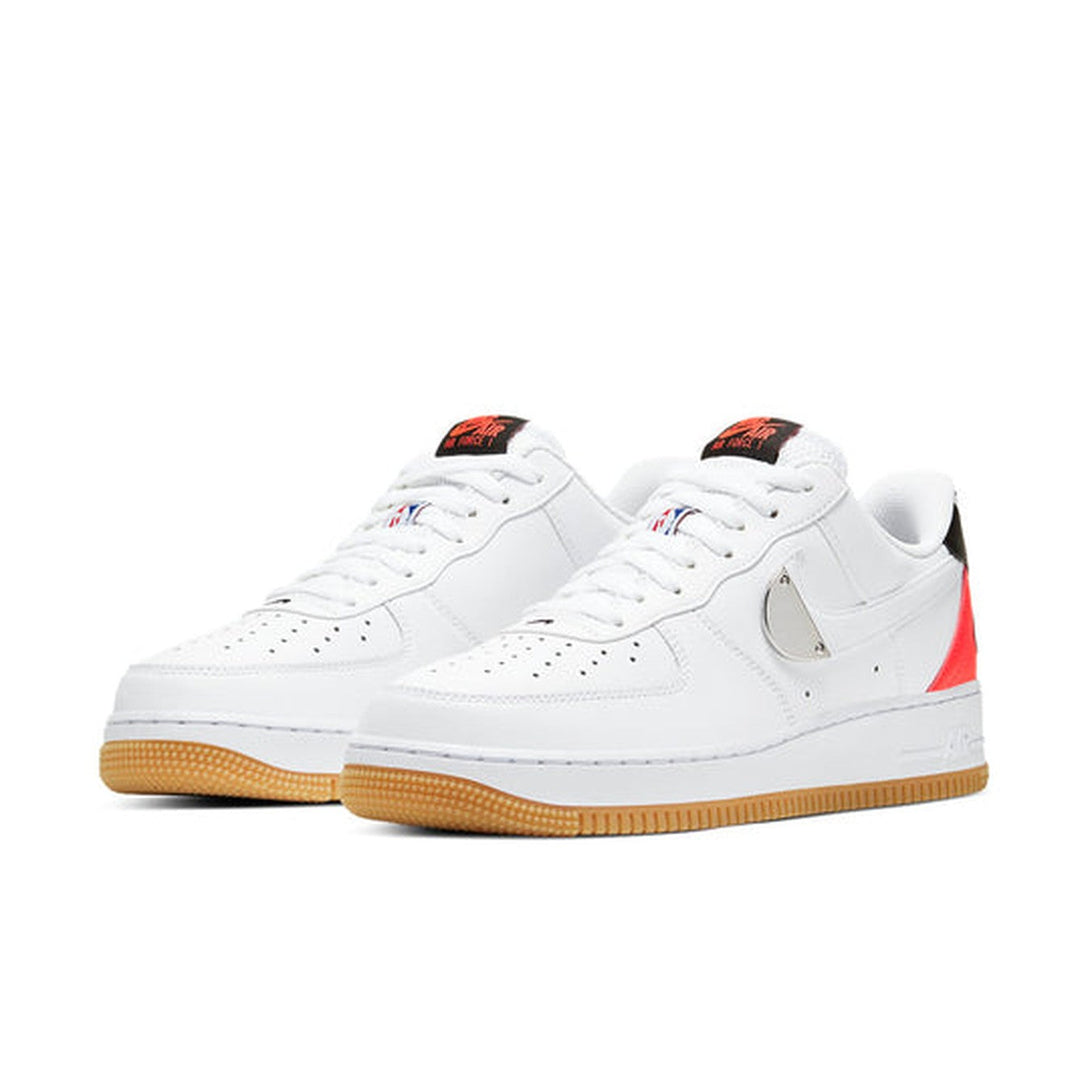 Nike NBA x Air Force 1 '07 LV8 'White Bright Crimson'- Streetwear Fashion - helmiss.com