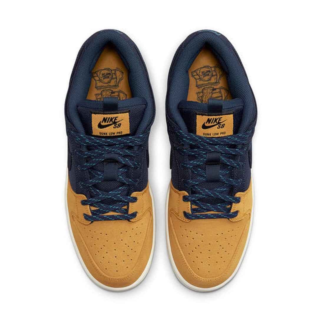 Nike SB Dunk Low Pro 'Midnight Navy Desert Ochre'- Streetwear Fashion - helmiss.com