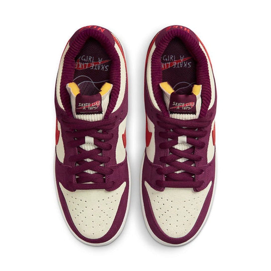 Nike SB Dunk Low 'Summit White Barely Rose University Red'- Streetwear Fashion - helmiss.com