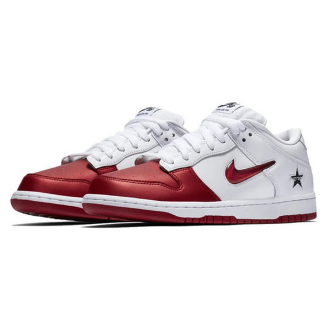 Nike x Supreme SB Dunk Low 'Varsity Red'- Streetwear Fashion - helmiss.com