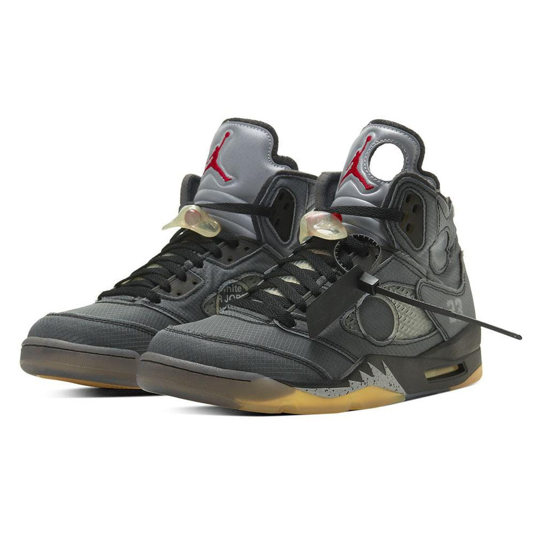 OFF-WHITE x Air Jordan 5 Retro SP 'Muslin'- Streetwear Fashion - helmiss.com