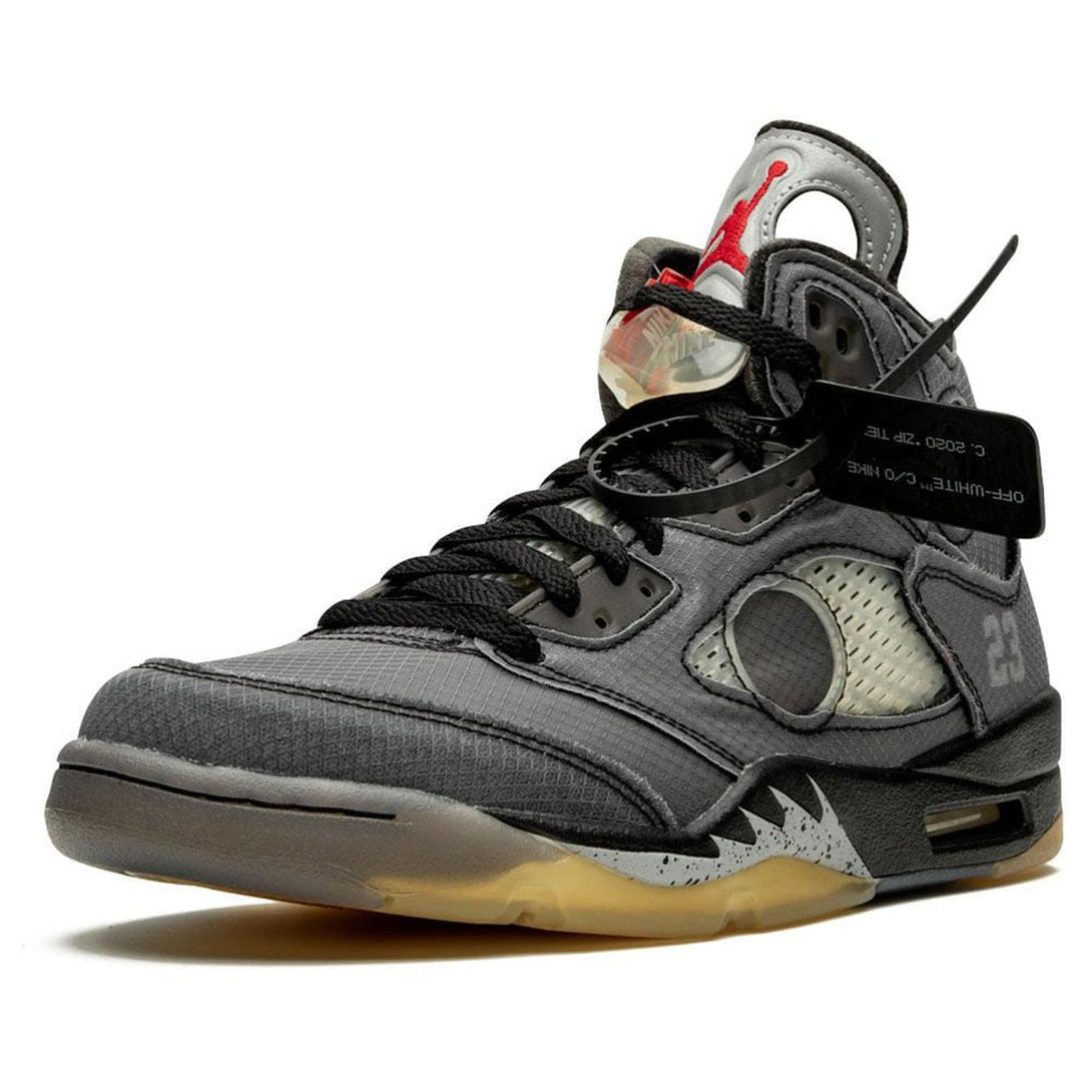 OFF-WHITE x Air Jordan 5 Retro SP 'Muslin'- Streetwear Fashion - helmiss.com