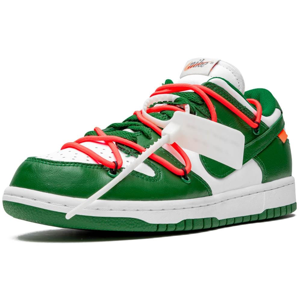 OFF-WHITE x Nike Dunk Low 'Pine Green'- Streetwear Fashion - helmiss.com