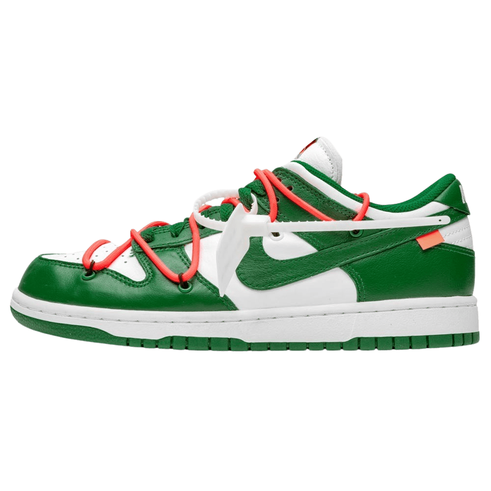 OFF-WHITE x Nike Dunk Low 'Pine Green'- Streetwear Fashion - helmiss.com