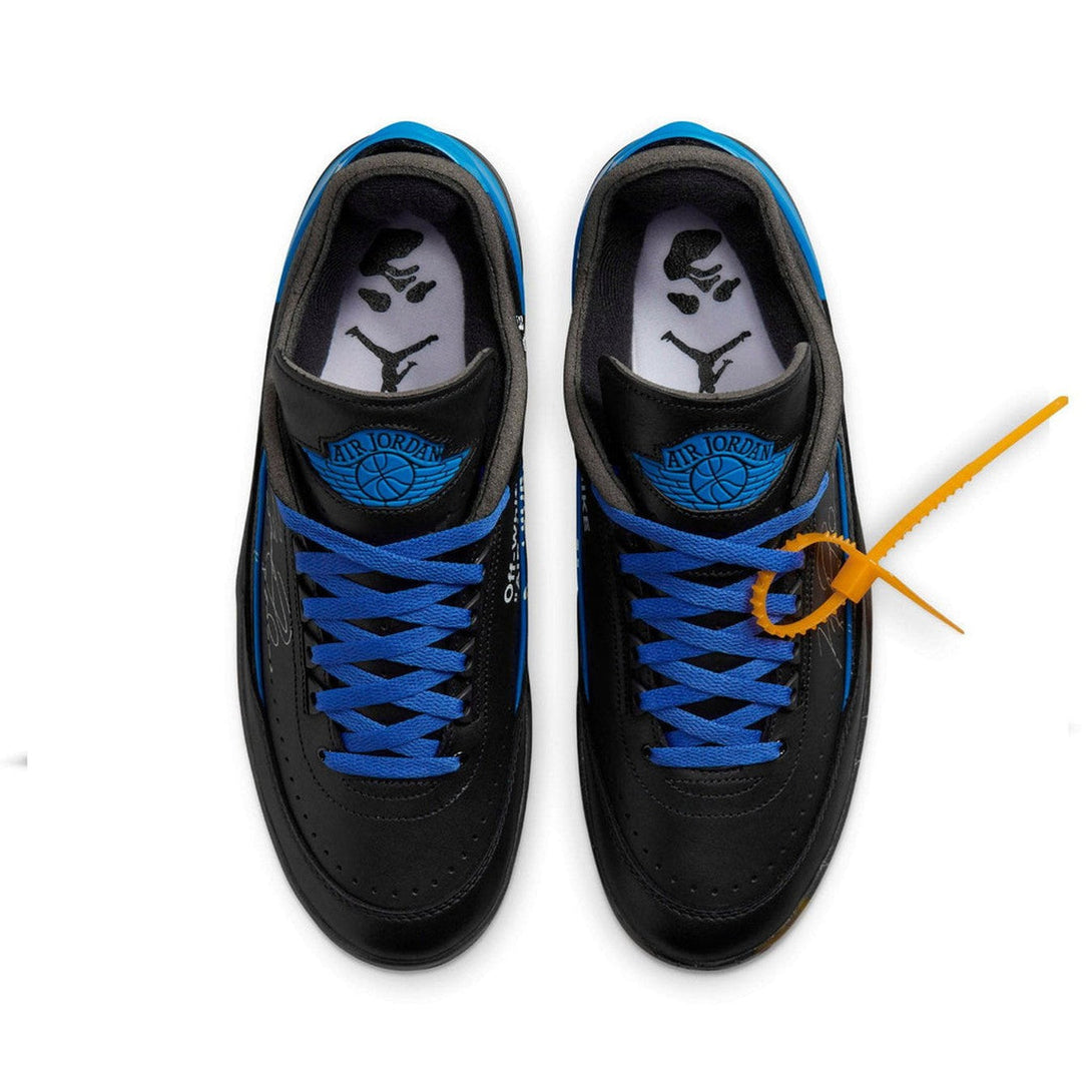 Off-White x Air Jordan 2 Retro Low SP 'Black Varsity Royal'- Streetwear Fashion - helmiss.com