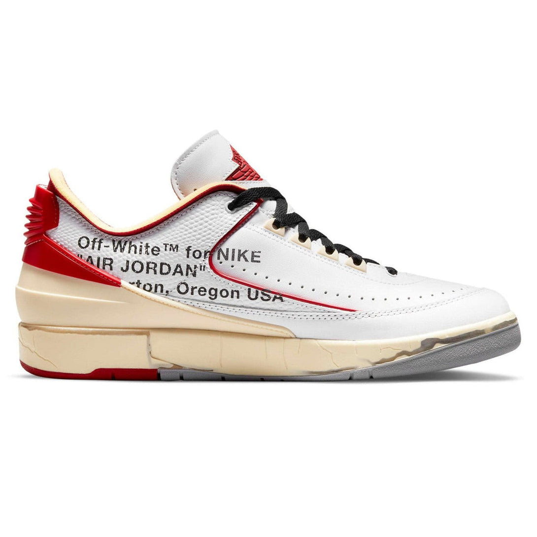 Off-White x Air Jordan 2 Retro Low SP 'White Varsity Red'- Streetwear Fashion - helmiss.com