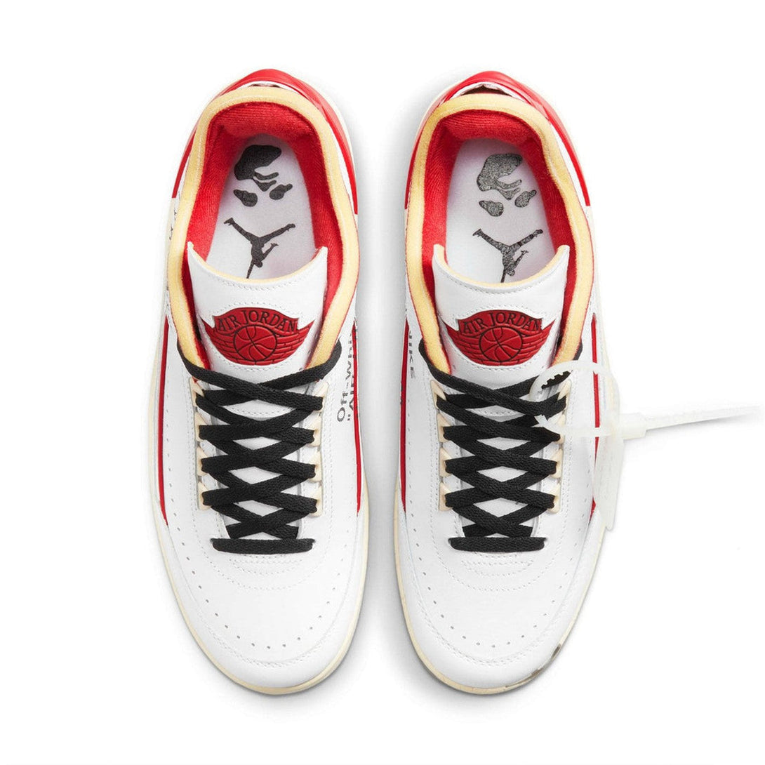 Off-White x Air Jordan 2 Retro Low SP 'White Varsity Red'- Streetwear Fashion - helmiss.com