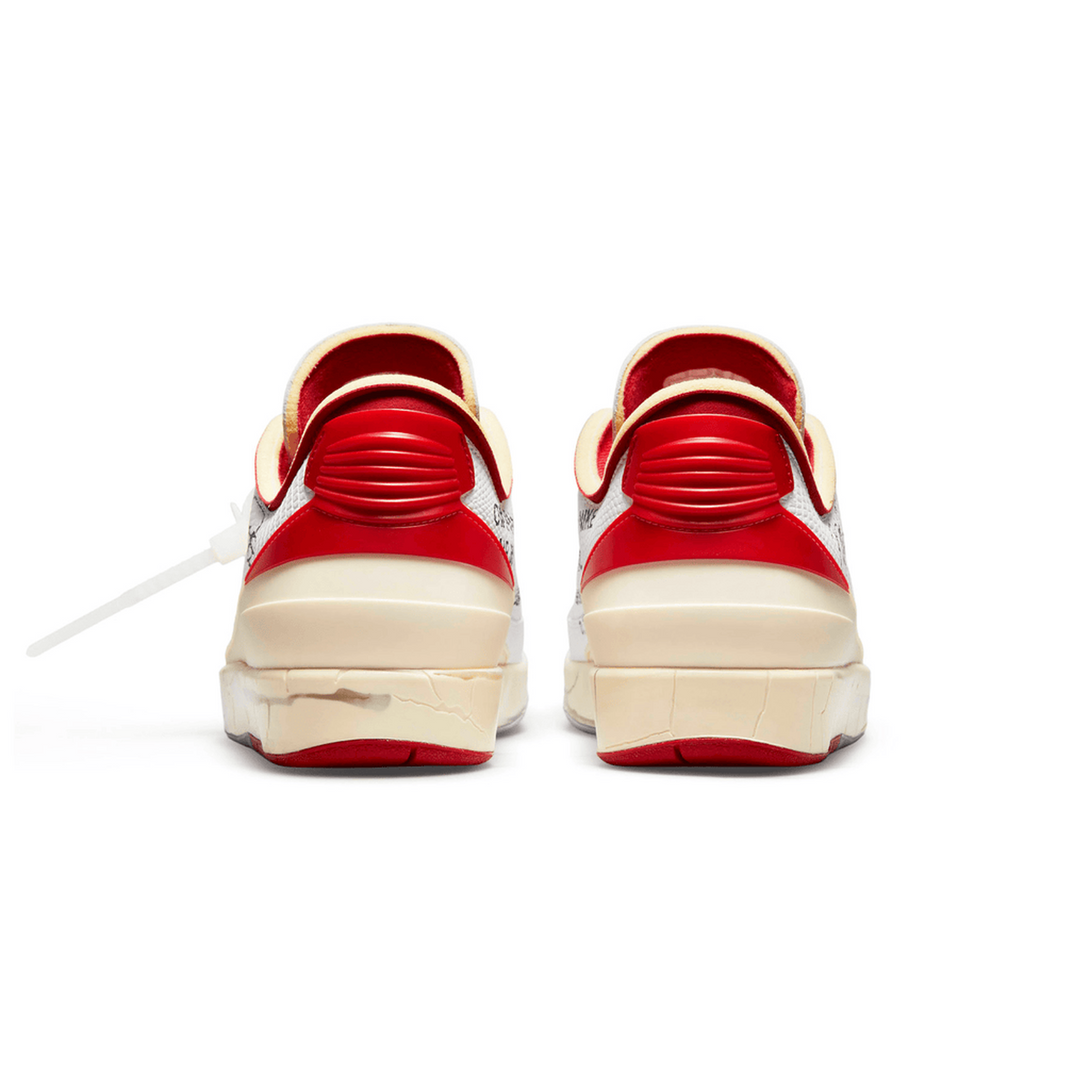 Off-White x Air Jordan 2 Retro Low SP 'White Varsity Red'- Streetwear Fashion - helmiss.com