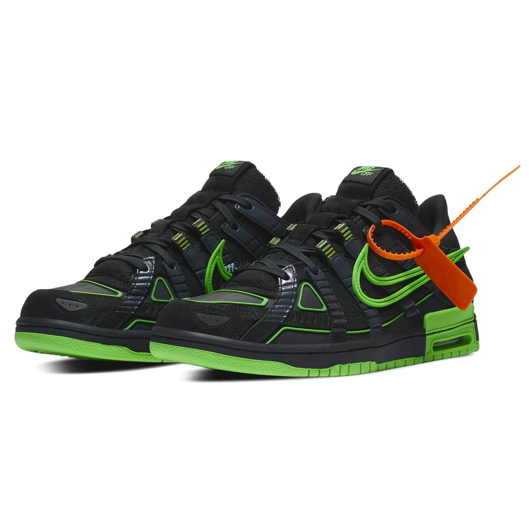 Off-White x Nike Air Rubber Dunk 'Green Strike'- Streetwear Fashion - helmiss.com