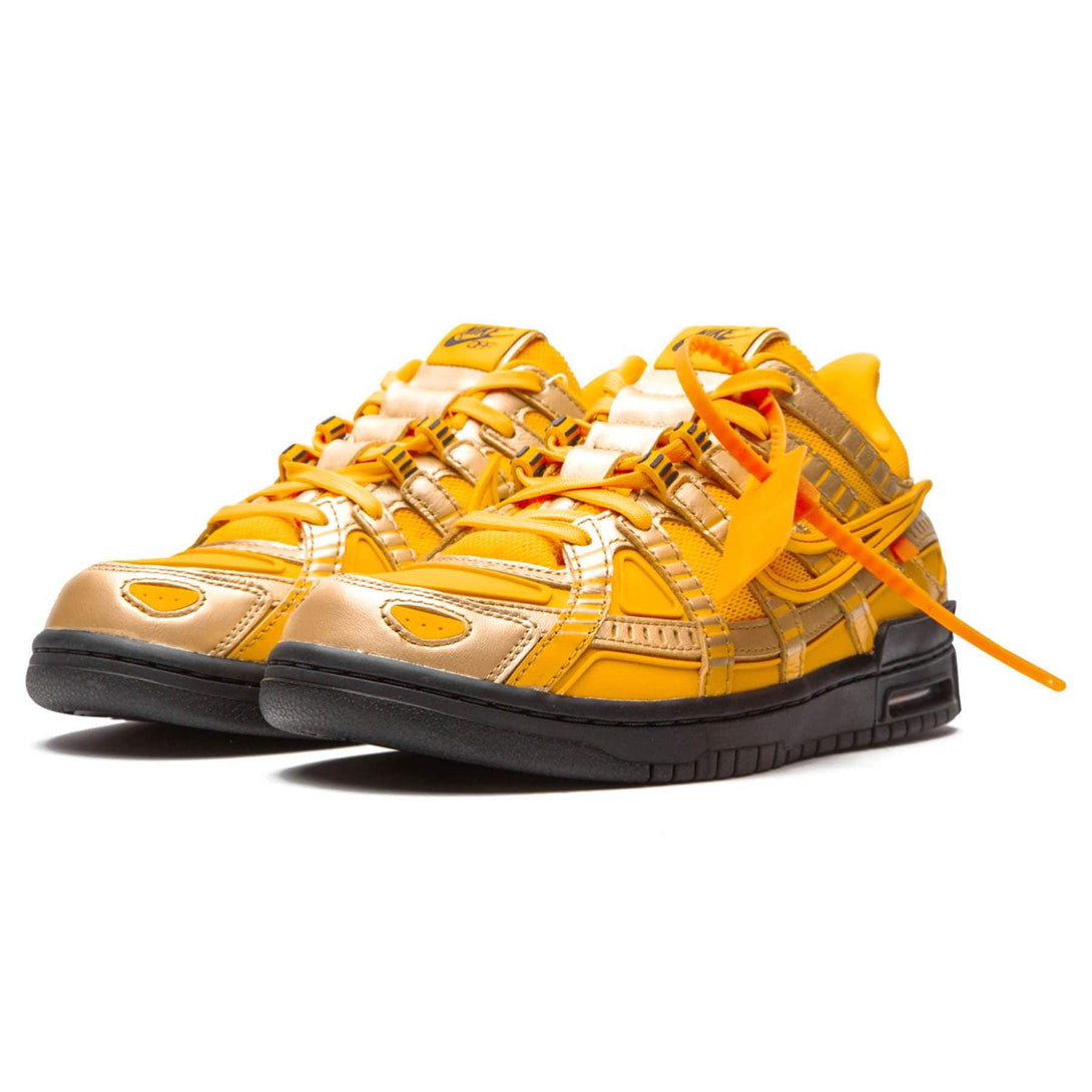 Off-White x Nike Air Rubber Dunk 'University Gold'- Streetwear Fashion - helmiss.com