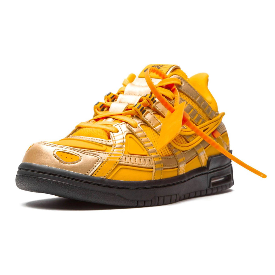 Off-White x Nike Air Rubber Dunk 'University Gold'- Streetwear Fashion - helmiss.com