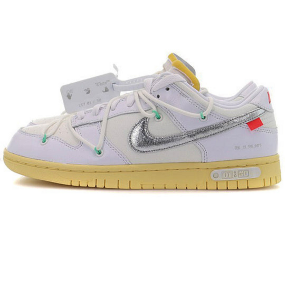 Off-White x Nike Dunk Low 'Lot 01 of 50'- Streetwear Fashion - helmiss.com