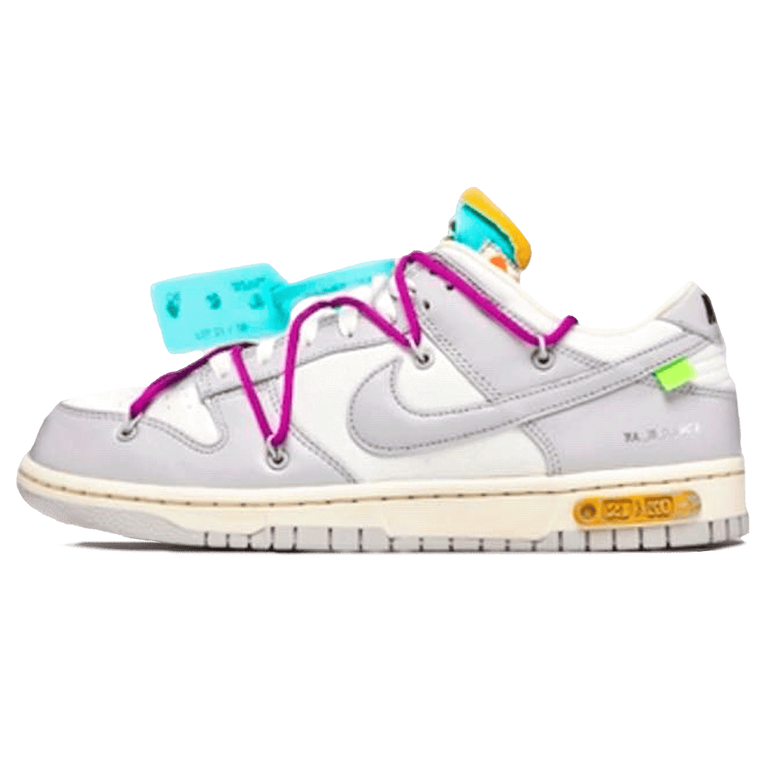 Off-White x Nike Dunk Low 'Lot 21 of 50'- Streetwear Fashion - helmiss.com