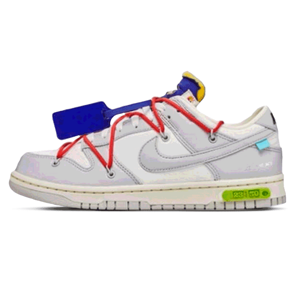 Off-White x Nike Dunk Low 'Lot 23 of 50'- Streetwear Fashion - helmiss.com