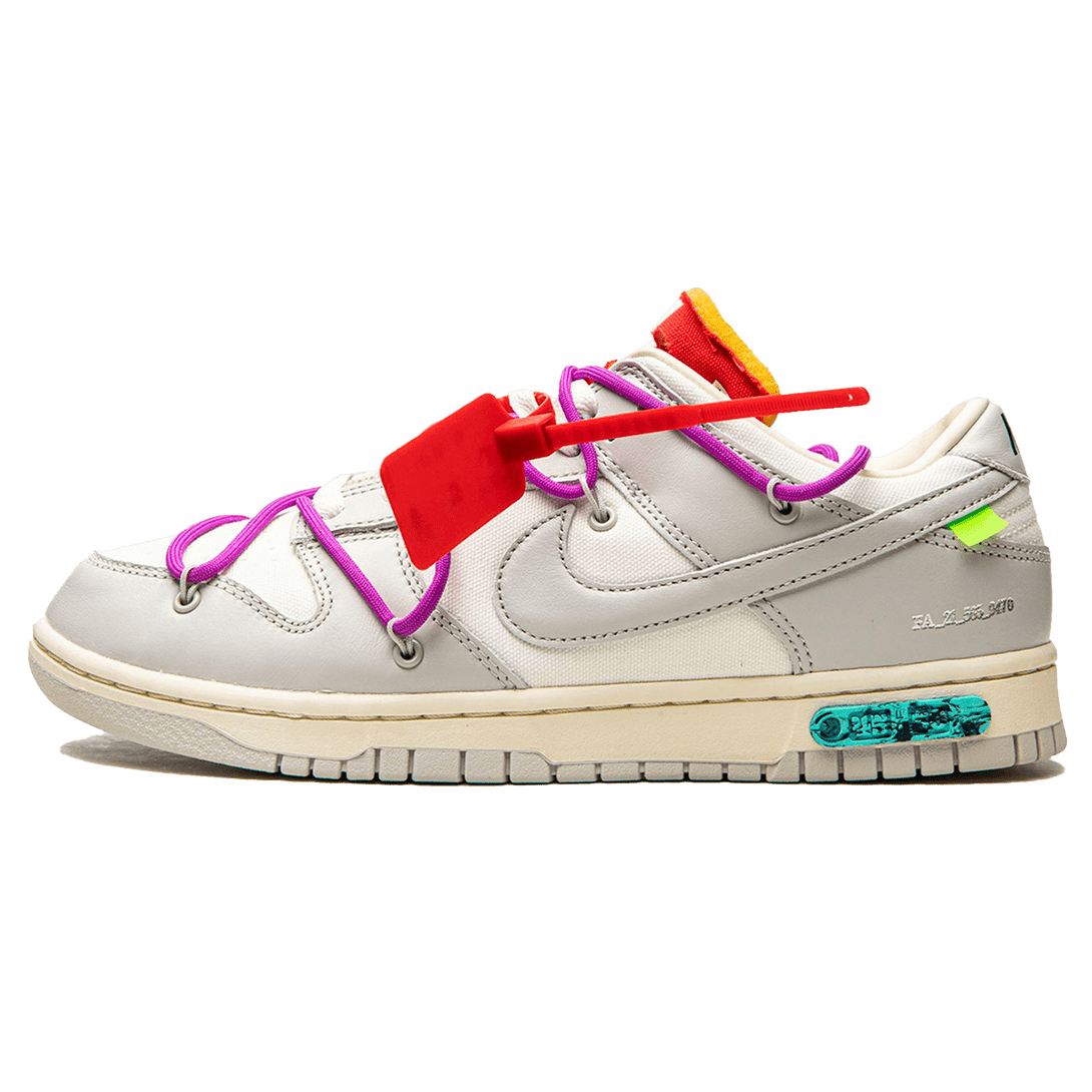 Off-White x Nike Dunk Low 'Lot 45 of 50'- Streetwear Fashion - helmiss.com