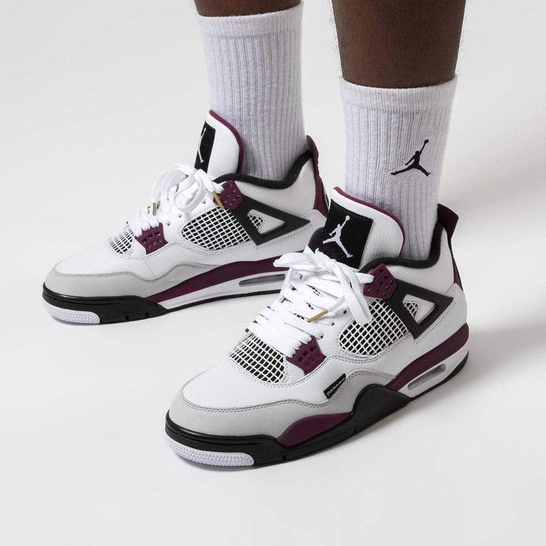 Paris Saint-Germain x Air Jordan 4 Retro 'Bordeaux'- Streetwear Fashion - helmiss.com