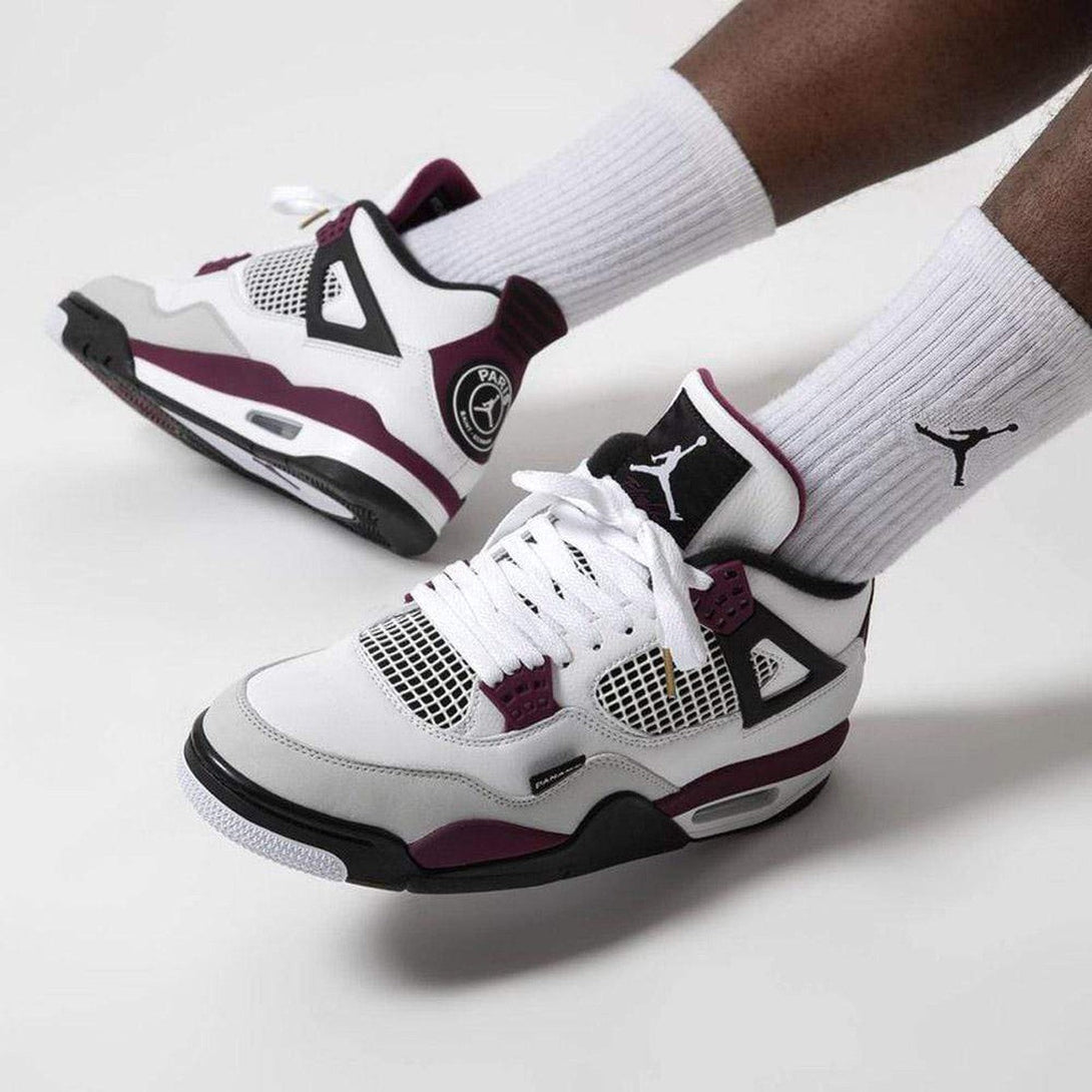 Paris Saint-Germain x Air Jordan 4 Retro 'Bordeaux'- Streetwear Fashion - helmiss.com