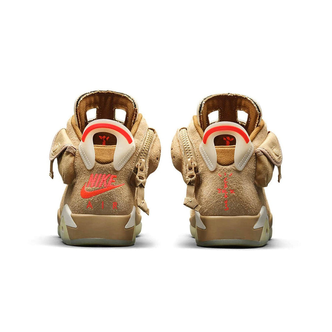 Travis Scott x Air Jordan 6 Retro 'British Khaki'- Streetwear Fashion - helmiss.com