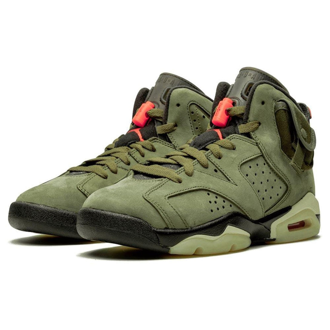 Travis Scott x Air Jordan 6 Retro GS 'Olive'- Streetwear Fashion - helmiss.com