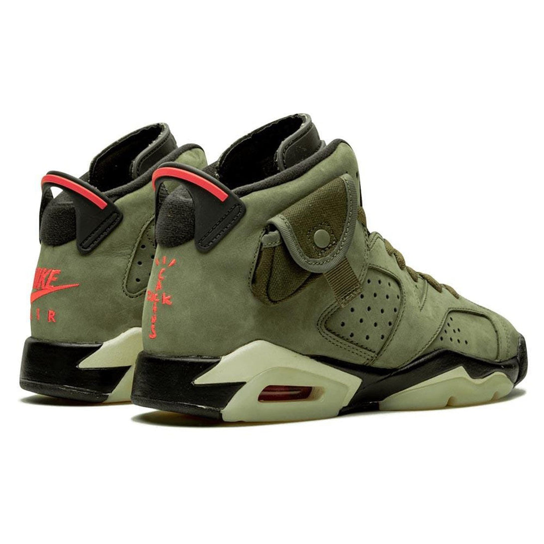 Travis Scott x Air Jordan 6 Retro GS 'Olive'- Streetwear Fashion - helmiss.com