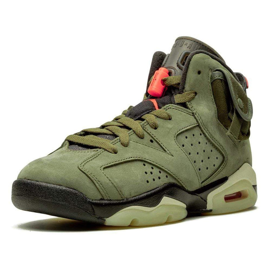 Travis Scott x Air Jordan 6 Retro GS 'Olive'- Streetwear Fashion - helmiss.com