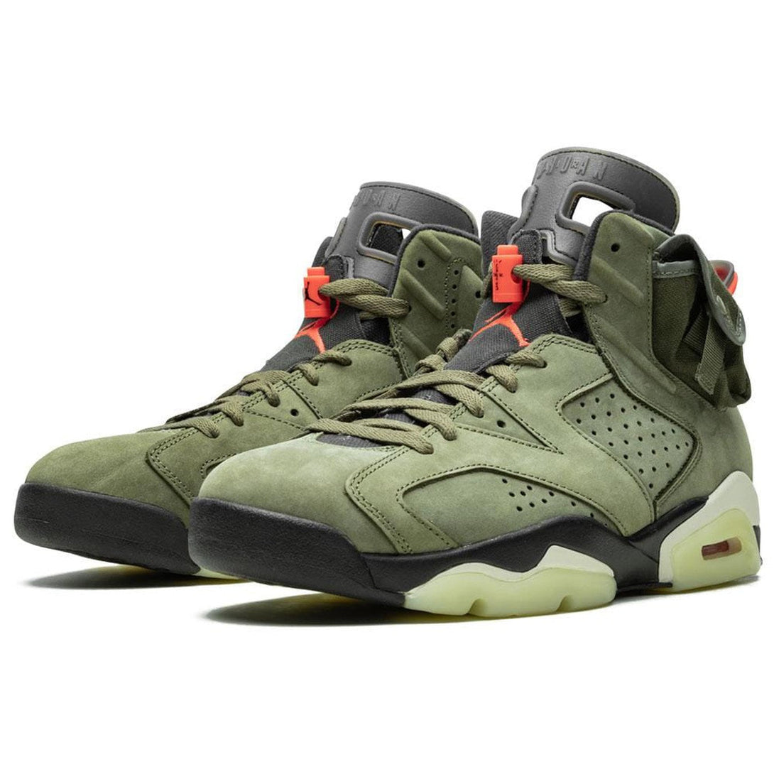 Travis Scott x Air Jordan 6 Retro 'Olive'- Streetwear Fashion - helmiss.com