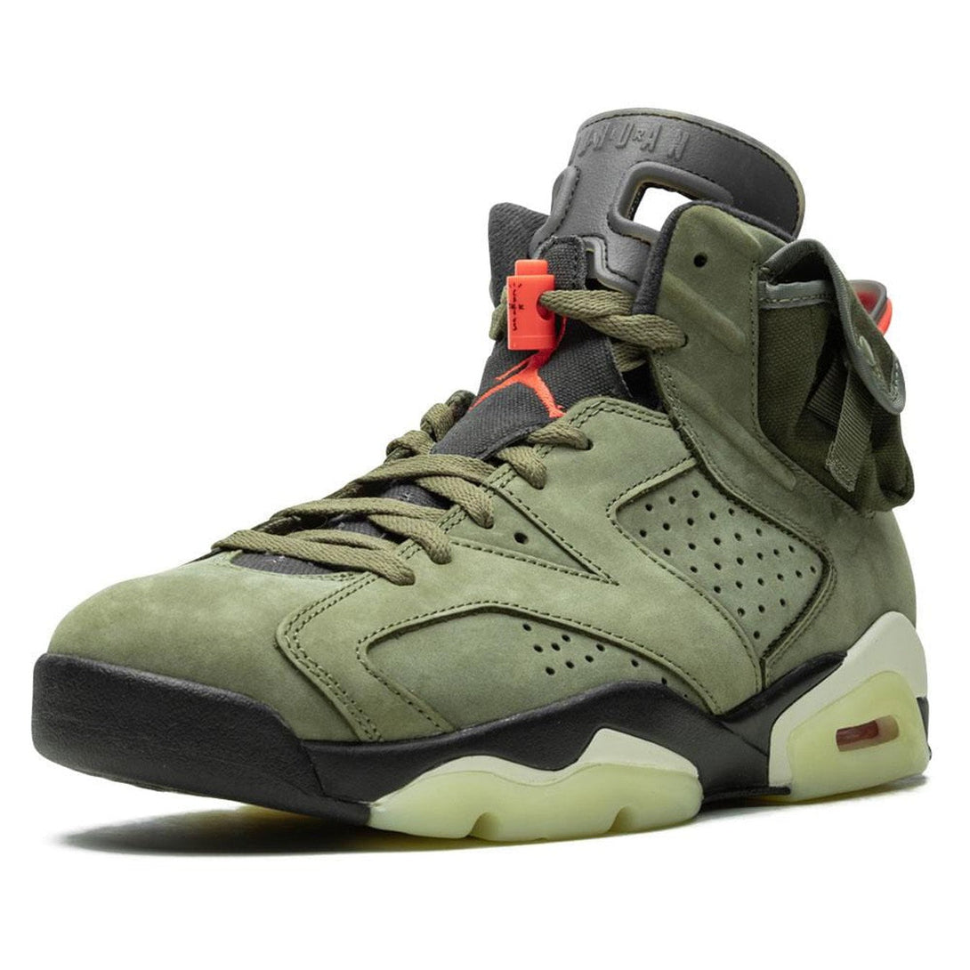 Travis Scott x Air Jordan 6 Retro 'Olive'- Streetwear Fashion - helmiss.com