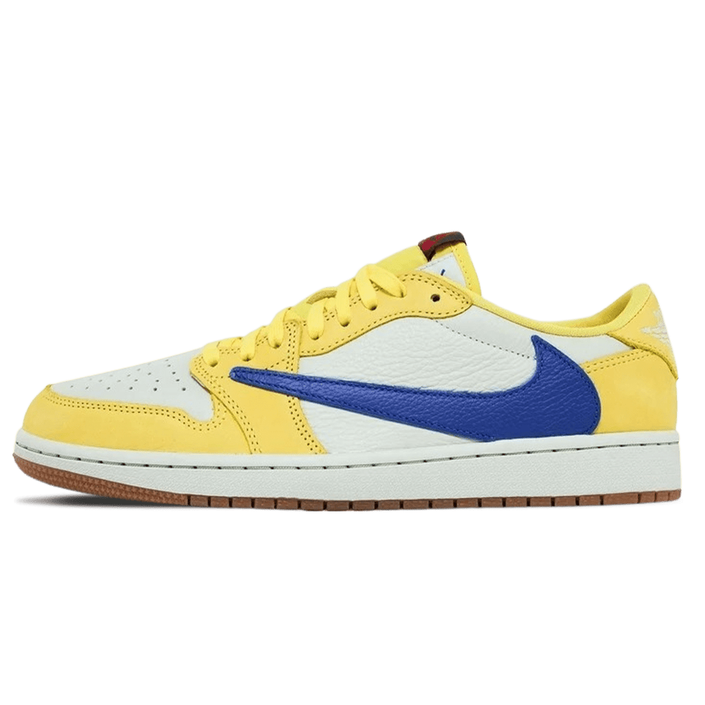 Travis Scott x Air Jordan 1 Low OG 'Canary'- Streetwear Fashion - helmiss.com