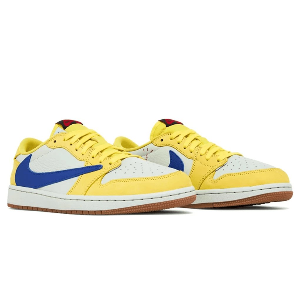 Travis Scott x Air Jordan 1 Low OG 'Canary'- Streetwear Fashion - helmiss.com