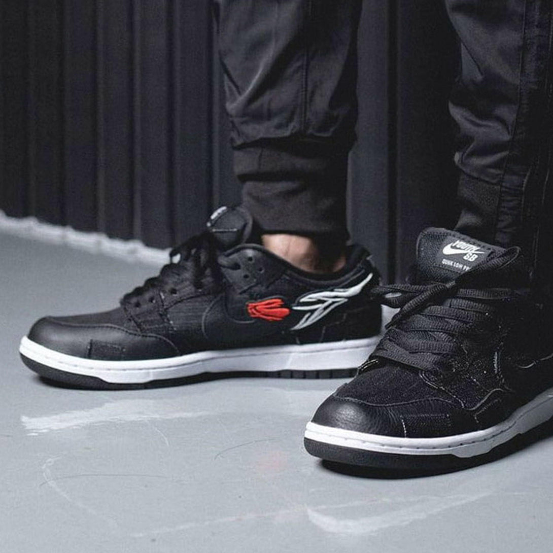 Wasted Youth x Nike Dunk Low SB 'Black Denim'- Streetwear Fashion - helmiss.com