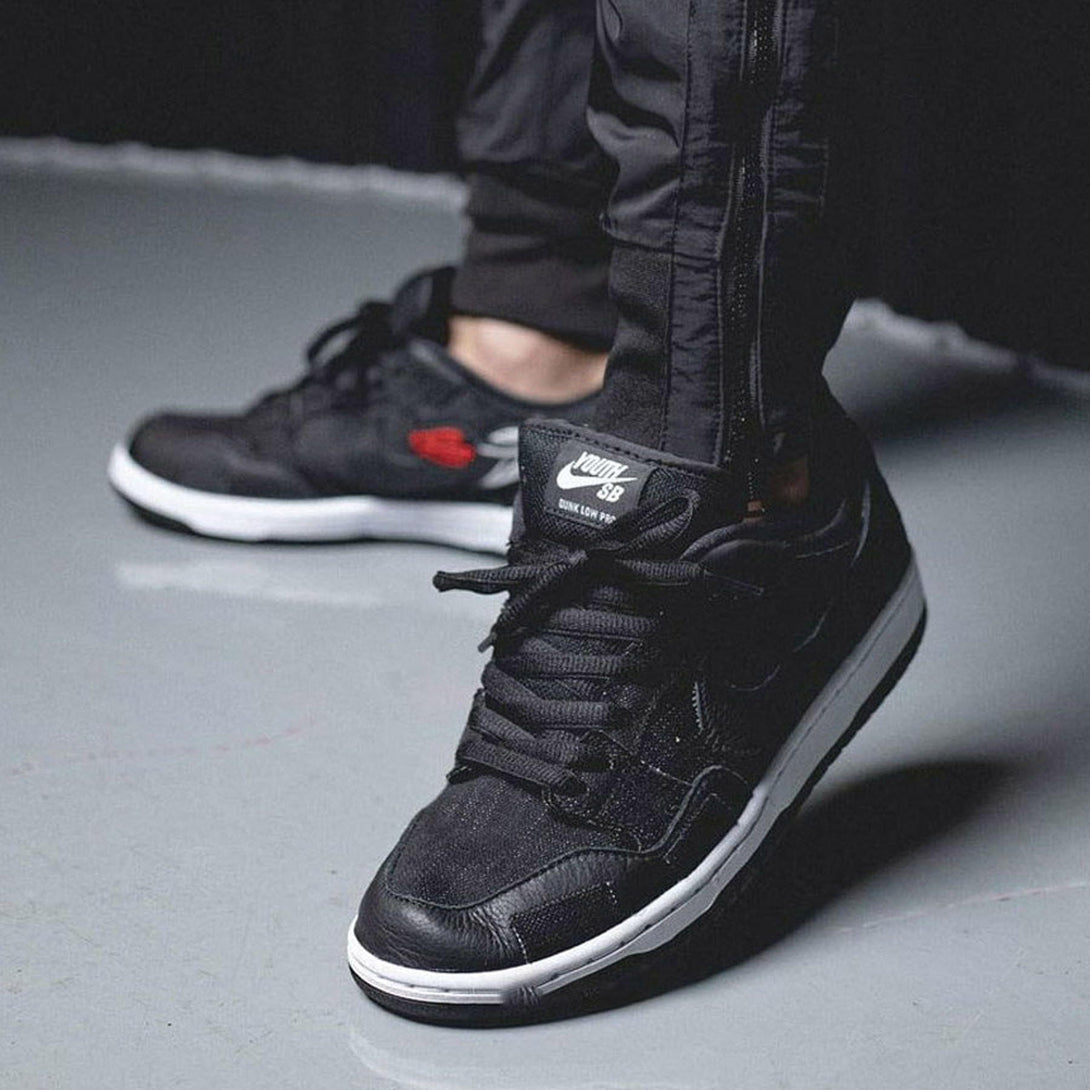 Wasted Youth x Nike Dunk Low SB 'Black Denim'- Streetwear Fashion - helmiss.com